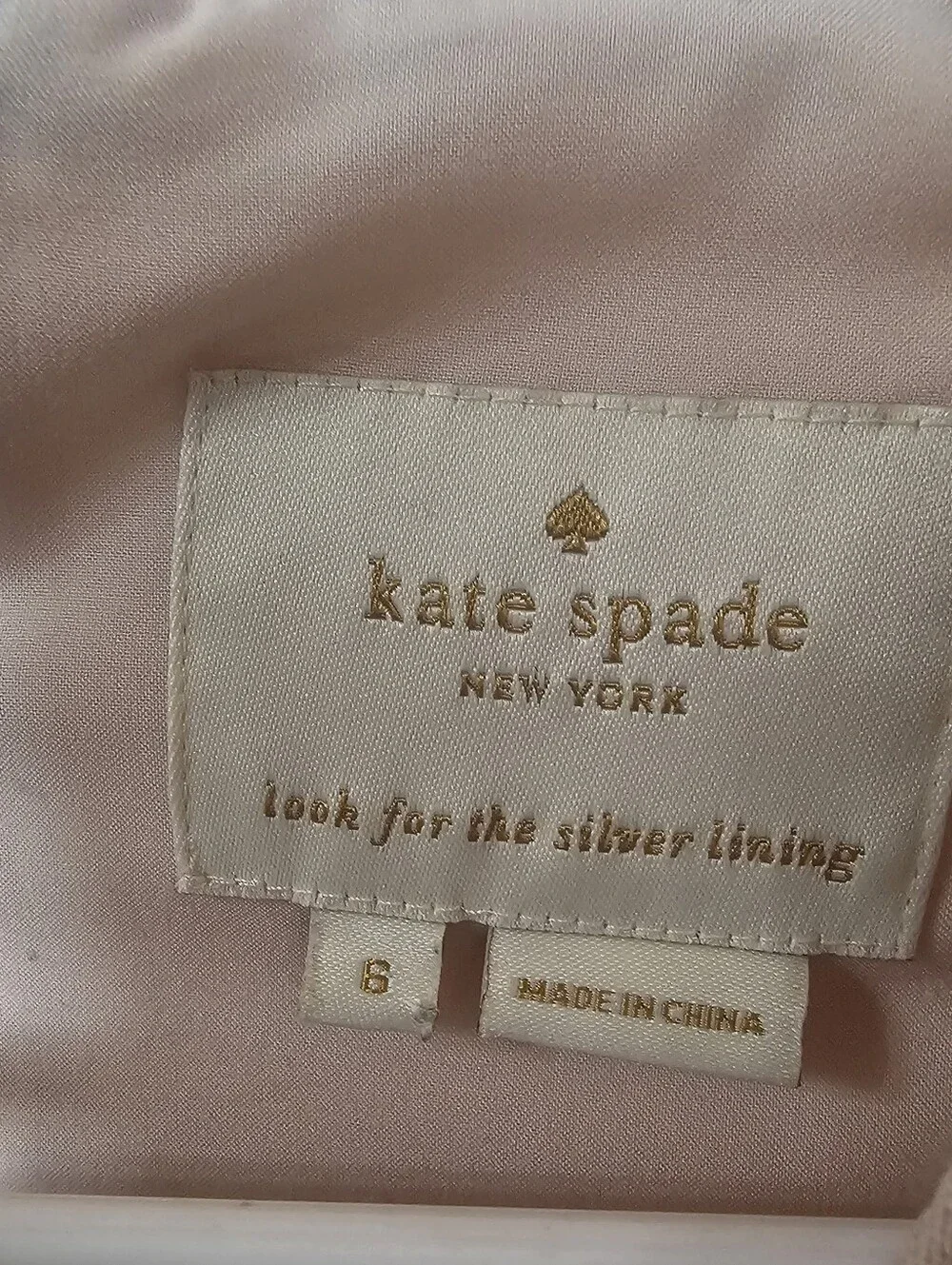 Kate Spade Light Pink A Line Dress With Gold Studs, Sz 6, Great Condition